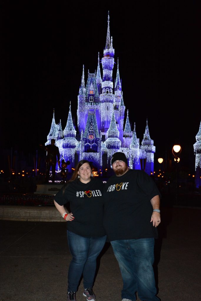 Ashleigh & Glenn in front of castle